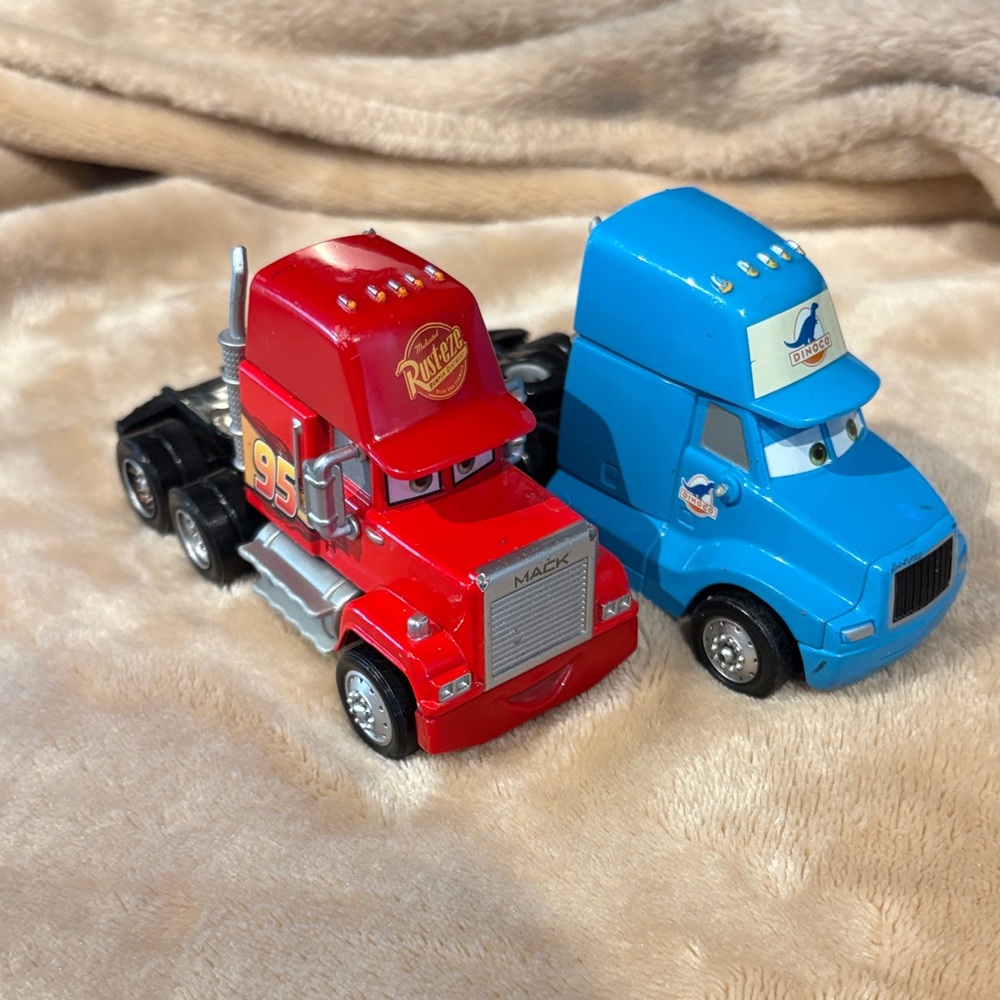 Disney Pixar Red and Blue Toy Truck Set